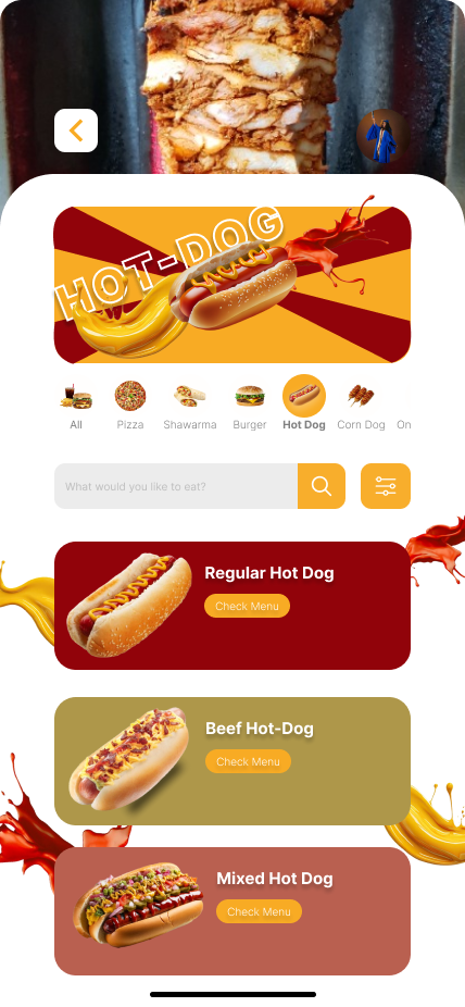 Solid Menu Hotdog